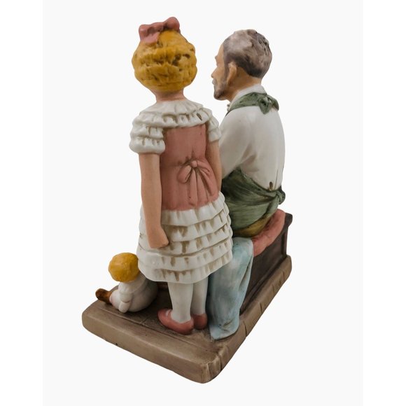 Vintage Normal Rockwell Collectors Club The Shoemaker Annual Figurine Man Girl - Picture 4 of 10